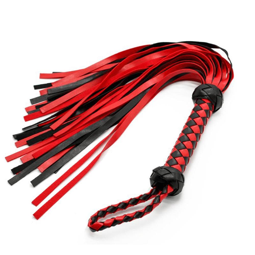 13 Inch Red & Black Chequered Flogger  |  Paddles, Whips & Spankers