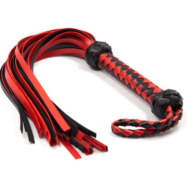 13 Inch Red & Black Chequered Flogger  |  Paddles, Whips & Spankers