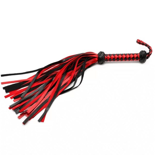 13 Inch Red & Black Chequered Flogger  |  Paddles, Whips & Spankers