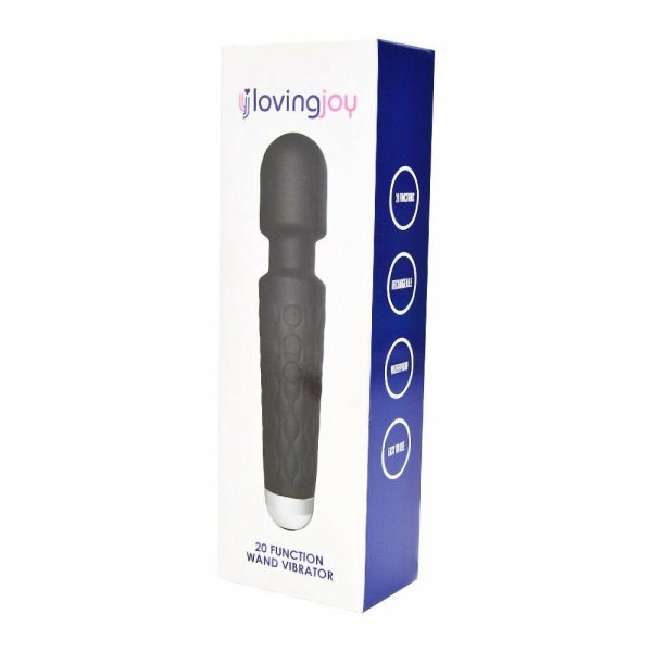 20 Function Wand Vibrator Black  |  Vibrators