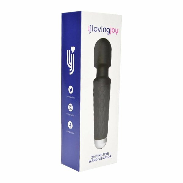 20 Function Wand Vibrator Black  |  Vibrators