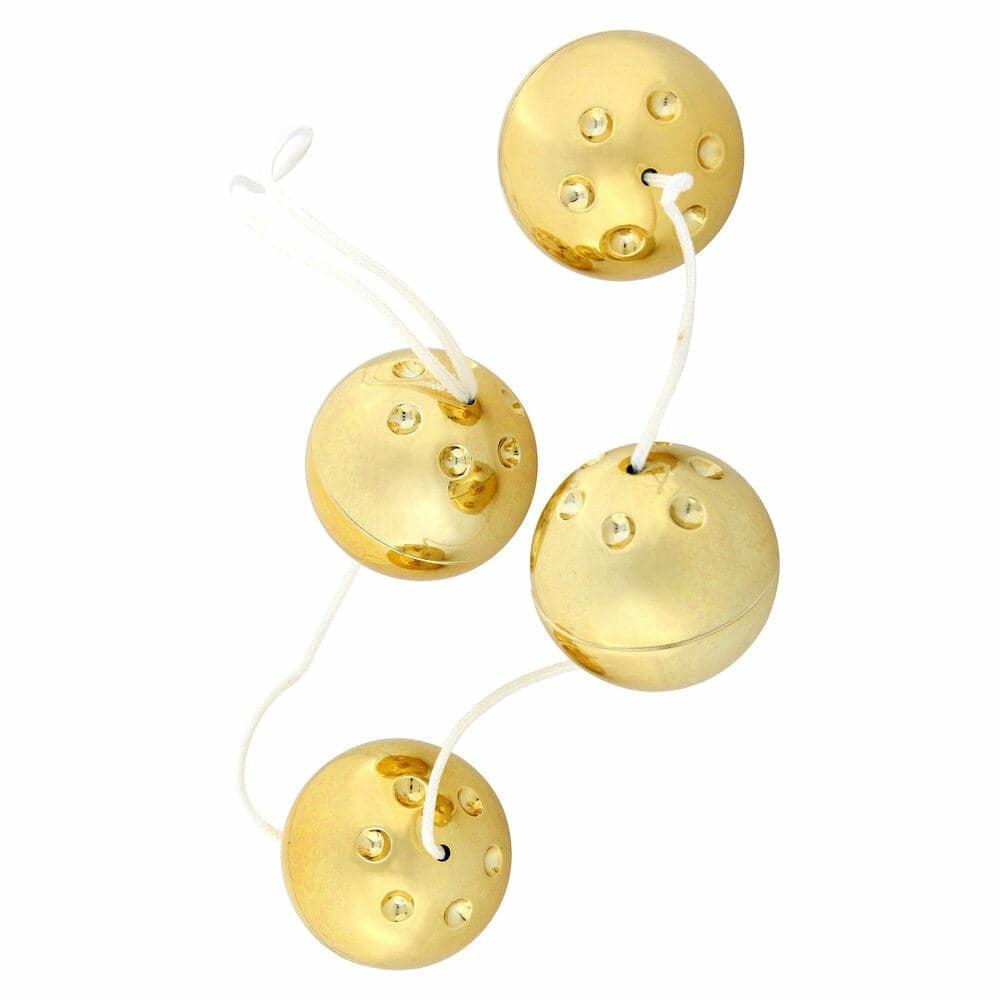 4 Gold Vibro Balls  |  Love Eggs & Jiggle Balls