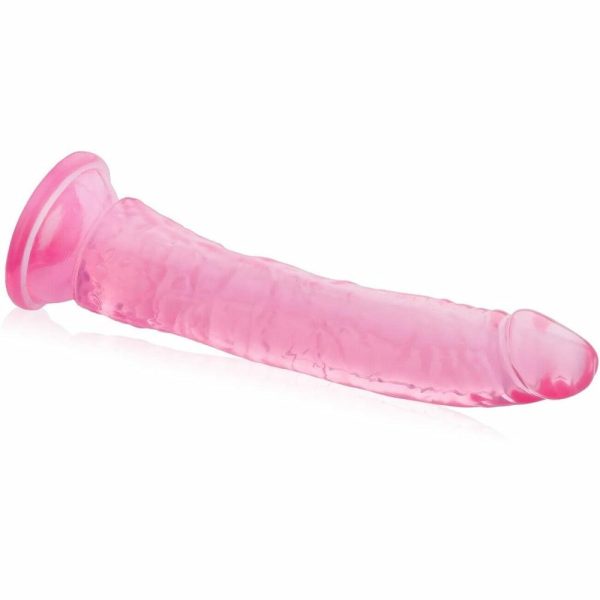 8 Inch Slim Strap-On Dildo Pink  |  Strap-Ons