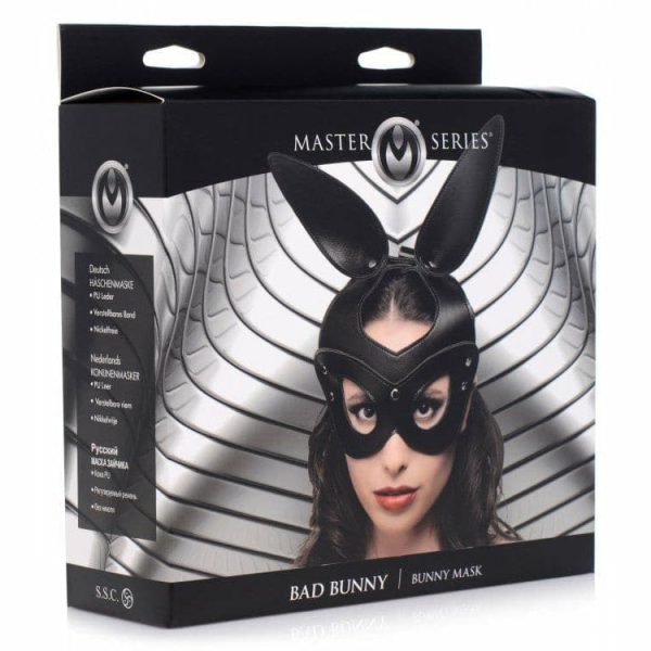 Bad Bunny Face Mask Naughty Rabbit – Black  |  Costumes