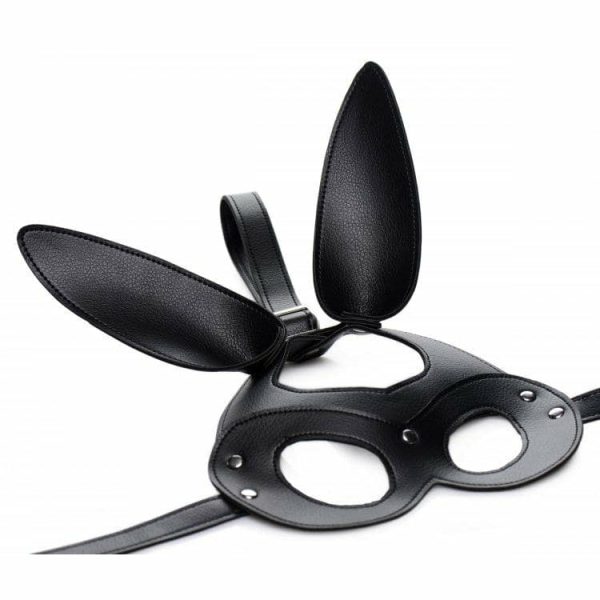 Bad Bunny Face Mask Naughty Rabbit – Black  |  Costumes