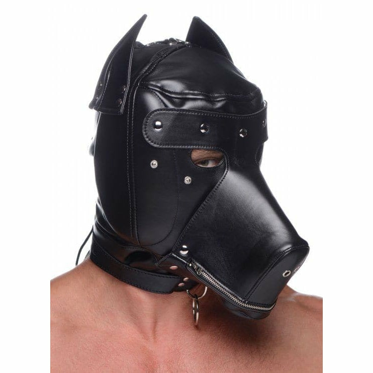 Bdsm Slave Hood With Removable Muzzle  |  Hoods And Headgear