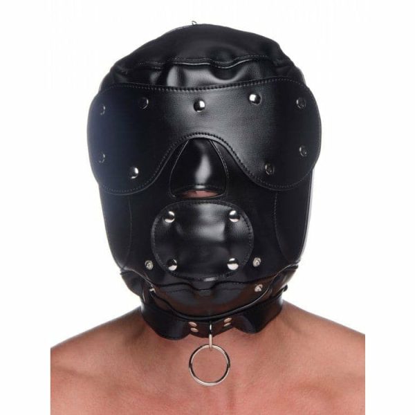 Bdsm Slave Hood With Removable Muzzle  |  Hoods And Headgear