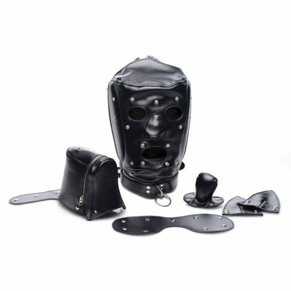 Bdsm Slave Hood With Removable Muzzle  |  Hoods And Headgear