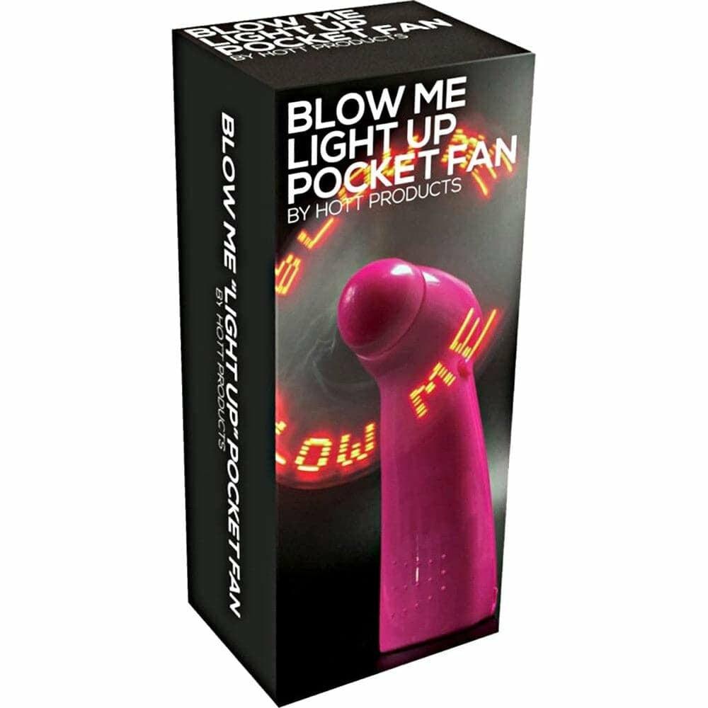 Blow Me Light Up Pocket Fan Pink  |  Stag Party/Hen Do