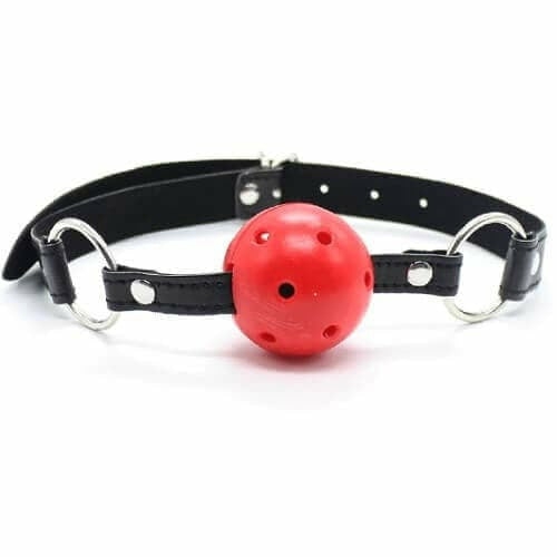 Breathable Ball Gag Red  |  Mouth Gags