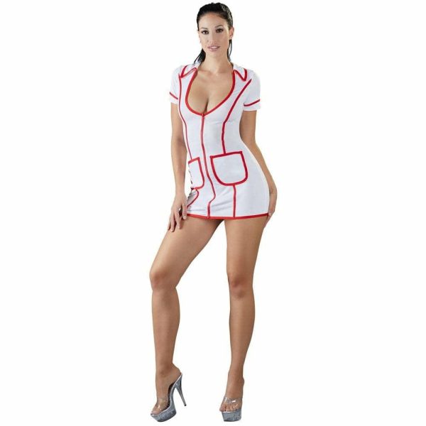 Cottelli Costumes White And Red Nurses Dress  |  Costumes