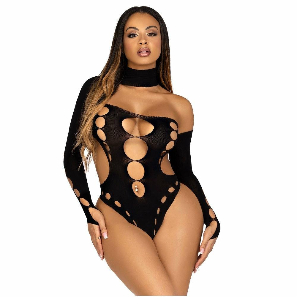 Cut Out Bodysuit With Thong Back  |  Sexy Lingerie Uk Sizes (4 To 14)