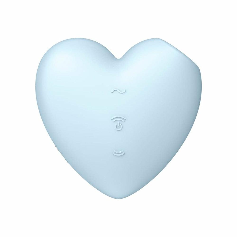 Cutie Heart Double Air Pulse Vibrator Blue  |  Vibrators