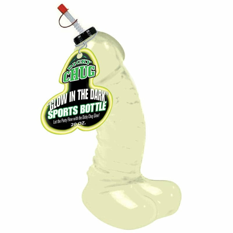 Dicky Chug Glow In The Dark 20 Ounce Sports Bottle  |  Stag Party/Hen Do