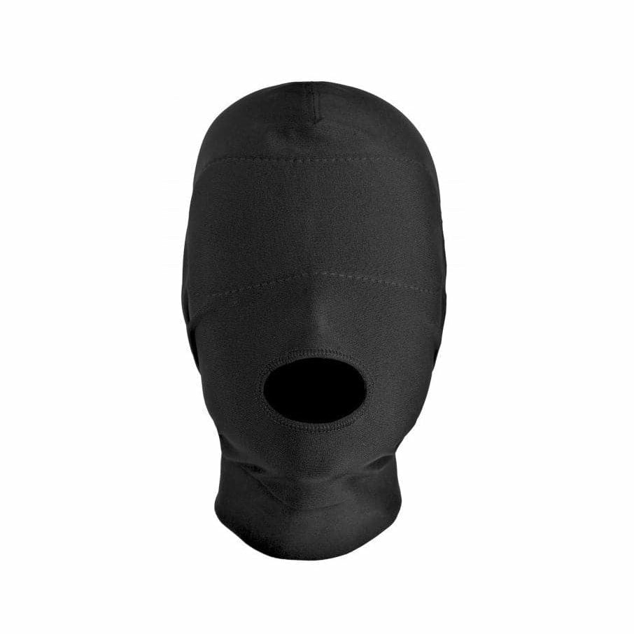 Disguise Open Mouth Hood With Padded Blindfold  |  Hoods And Headgear