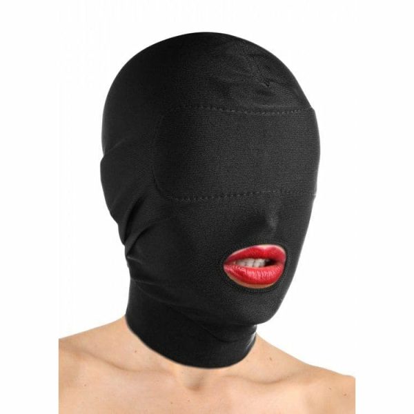 Disguise Open Mouth Hood With Padded Blindfold  |  Hoods And Headgear