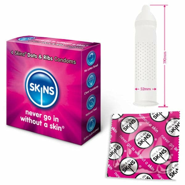 Dots And Ribs 4 Pack  |  Condoms