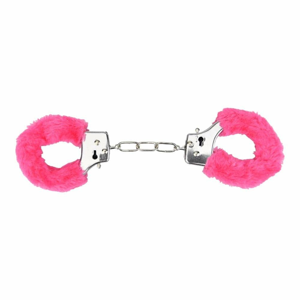 . Heavy Duty Furry Handcuffs Pink  |  Handcuffs & Restraints