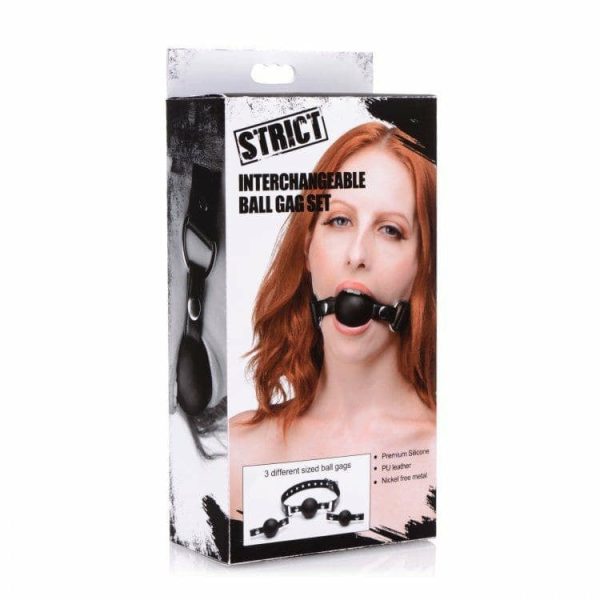 Interchangeable Silicone Ball Gag Set  |  Mouth Gags