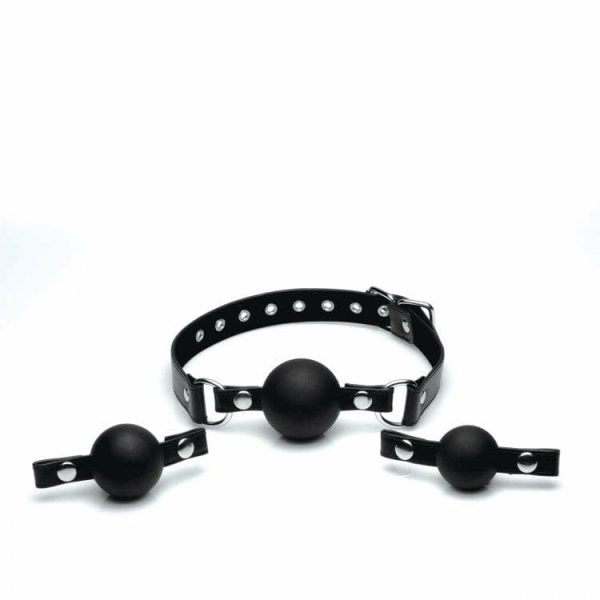 Interchangeable Silicone Ball Gag Set  |  Mouth Gags