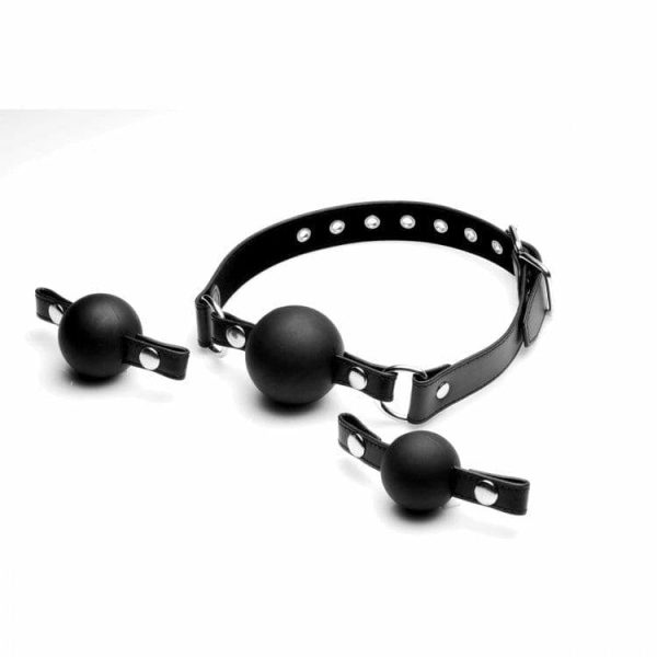 Interchangeable Silicone Ball Gag Set  |  Mouth Gags