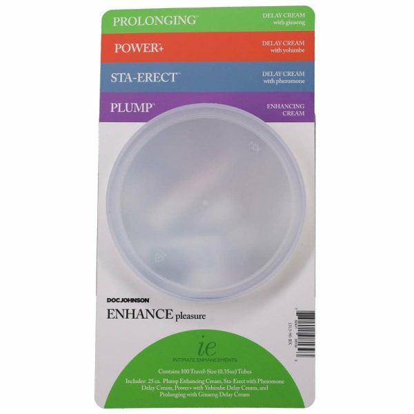 Intimate Enhancements Enhance Pleasure Gels Fishbowl Display – 100 Pieces  |  Delay Sprays