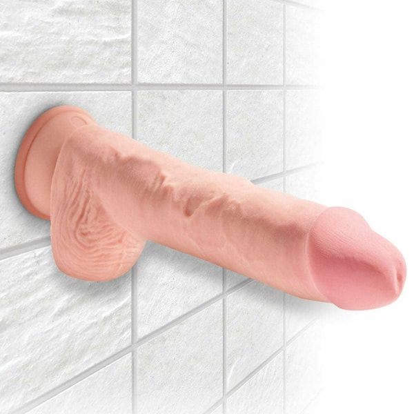 King Cock Plus 10 Inch Triple Density Fat Cock With Balls  |  Dildos