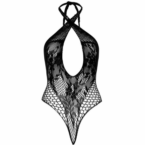 Lace And Net Halter Teddy  |  Bodysuits, Bodies & Teddies