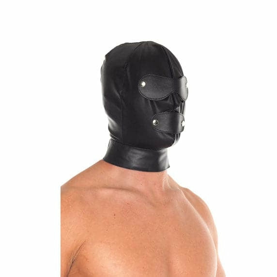 Leather Full Face Mask With Detachable Blinkers  |  Hoods And Headgear