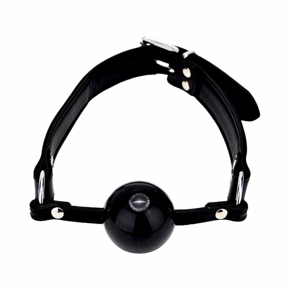 Leather Solid Ball Gag  |  Mouth Gags