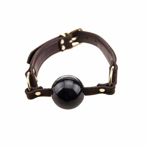 Nubuck Leather Solid Ball Gag  |  Mouth Gags