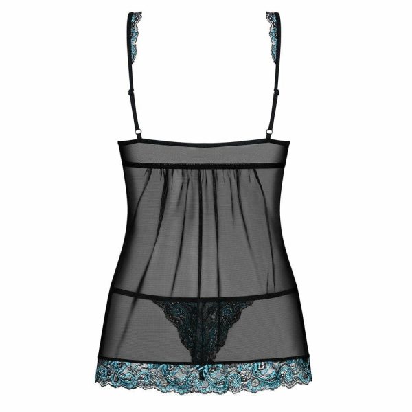 Open Front Babydoll And String Black  |  Babydoll & Chemises