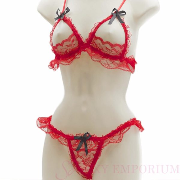 Open View Bra And Backless Panty Set  |  Lingerie Sets