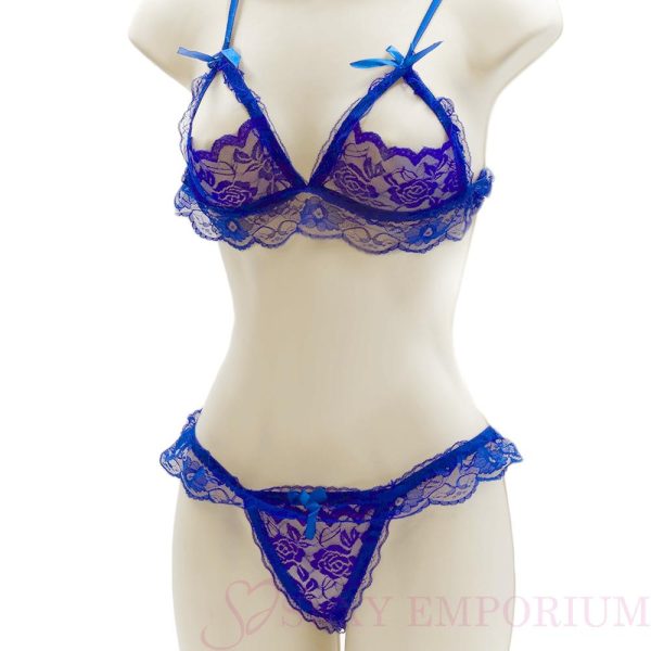 Open View Bra And Backless Panty Set  |  Lingerie Sets