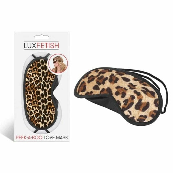 Peek-A-Boo Love Mask Leopard Print  |  Blindfolds