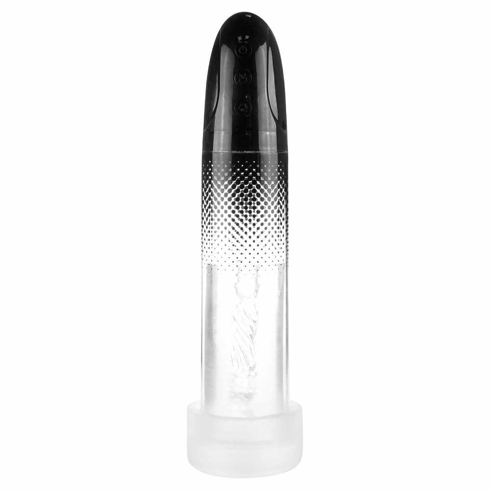 Platinum Duo Automatic Pump Masturbator Clear/Black  |  Penis Toys