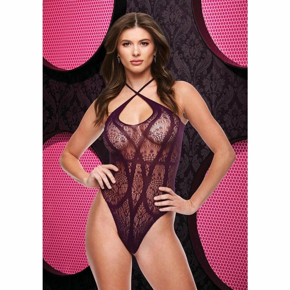 Purple Lace Teddy Seduction  |  Bodysuits, Bodies & Teddies