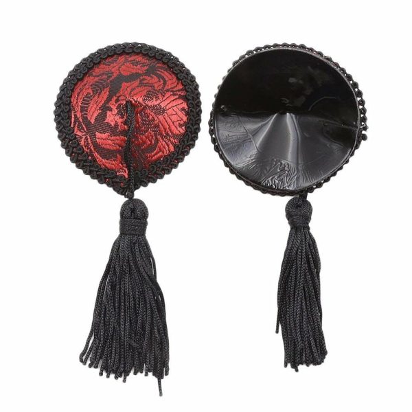 Red & Black Nipple Tassels  |  Nipple Toys