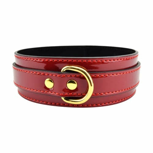 Red Bondage Collar  |  Collar & Lead