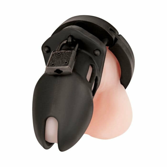 Silicone Chastity Cock Cage – Black  |  Chastity & Padlocks