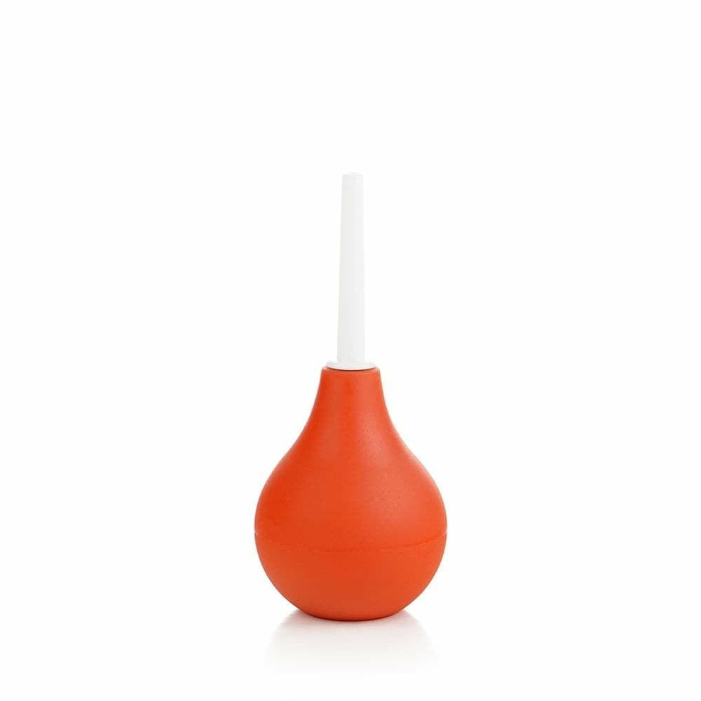 Small Bulb Douche Orange 89Ml: "Effortless Cleanse: Compact Silicone Douche – Orange"  |  Anal Douche