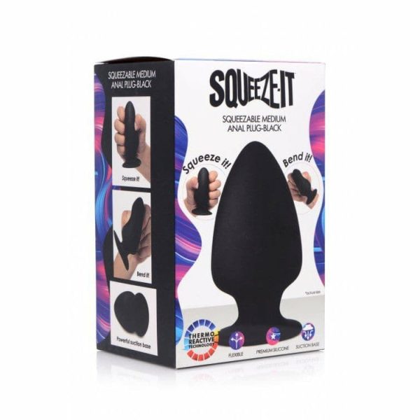 Squeezable Silicone Anal Plug – Medium  |  Anal Sex Toys