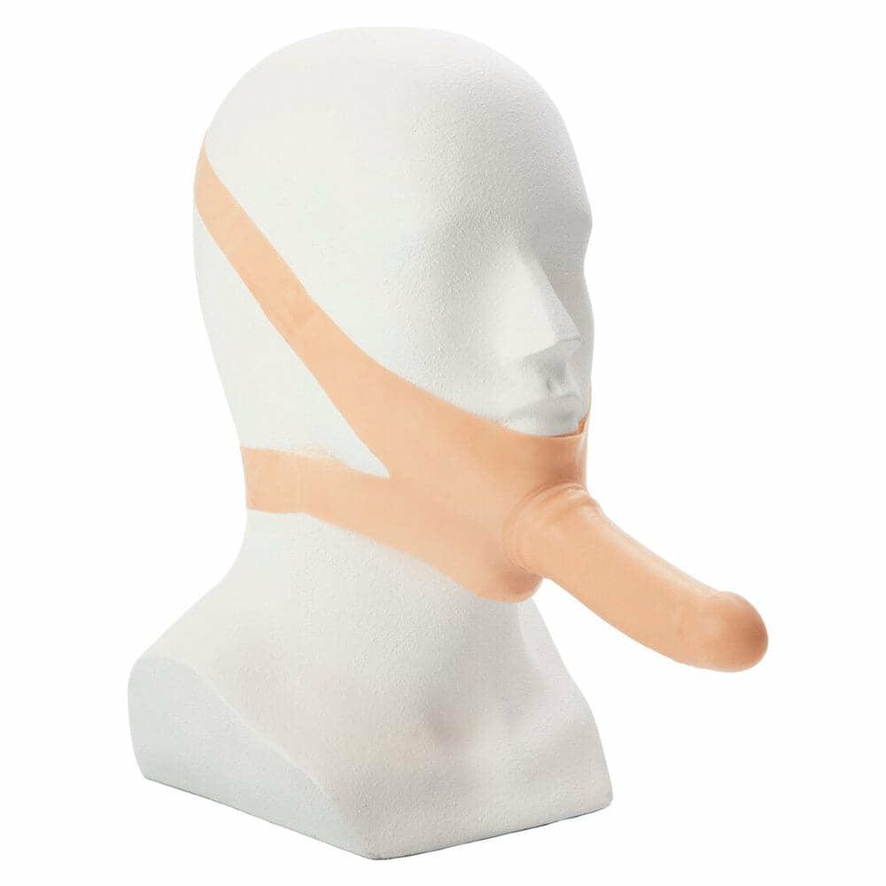 The Accommodator Latex Face Strap On Dildo Flesh  |  Bondage Kits