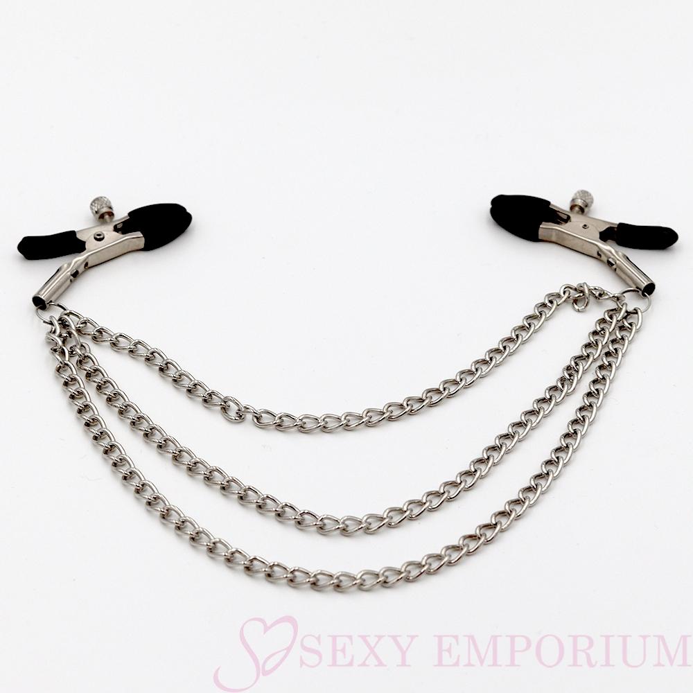 Triple Nipple Chain Clamp  |  Nipple Toys