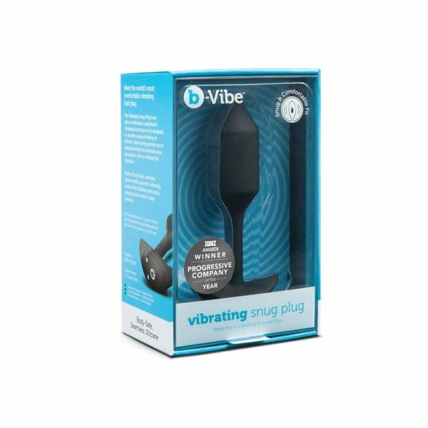 Vibrating Snug Plug Black Medium  |  Anal Sex Toys