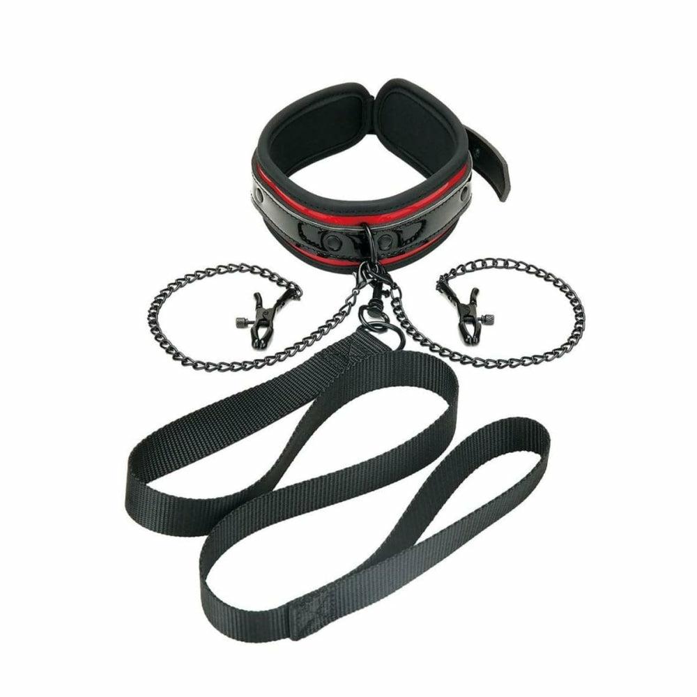 Ws Heartbreaker Deluxe Collar  Nipple Clips  Leash Set  |  Nipple Toys