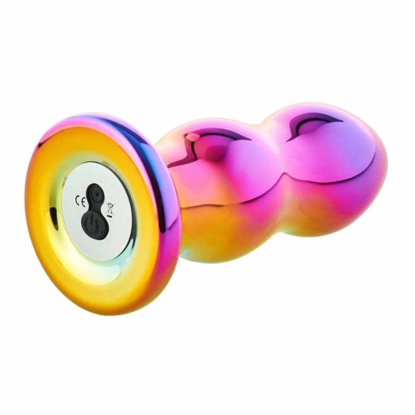 Glamour Glass Remote Control Curved Butt Plug  |  Anal Sex Toys