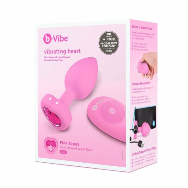 Vibrating Heart Plug Pink S/M  |  Anal Sex Toys